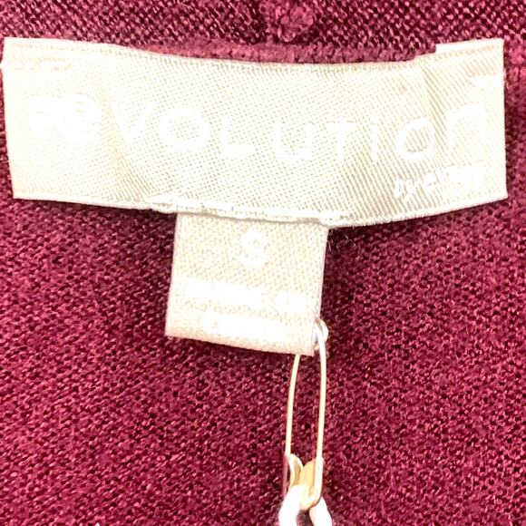 Evolution By Cyrus Myna Cardigan Women Small Burgundy Red Open Front Long Sleeve - Picture 5 of 10
